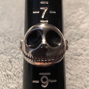 Silver Plated Jack Skellington Ring